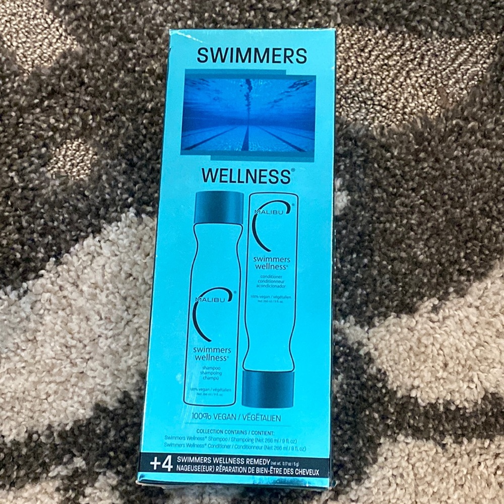 New Malibu C Swimmers Wellness Shampoo and Conditioner Set 100% Vegan Duo